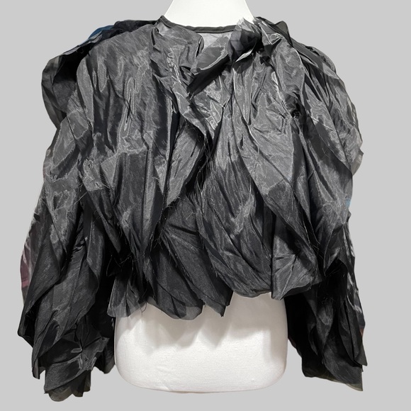 Souk & Sepia Amazing Black Ruffle Top!  NWT - Picture 2 of 5